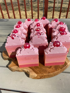 Cherry Sundae Surprise - High Top Soap (Purchase now, ready for pick up April 4th)